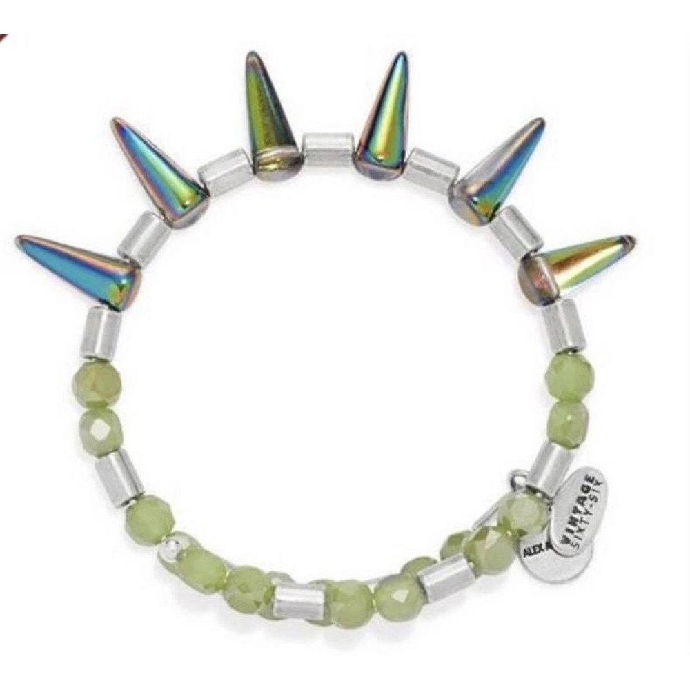 Alex & Ani Verdant Aura Depths of the Wild Rafaelian Silver Finish Wrap Bracelet
